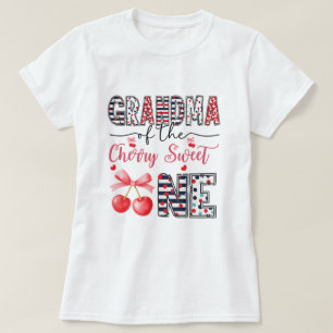 Oma Kirsche Süße Eins Niedliche Geburtstagsfamilie T-Shirt