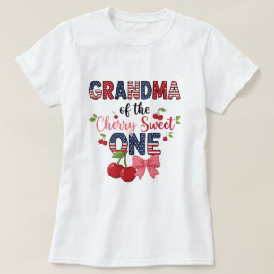 Oma Kirsche Süße Eins Niedliche Geburtstagsfamilie T-Shirt