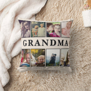 Oma-Kissen – 8 Fotos & Namen der Enkelkinder Kissen