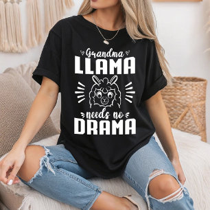 Oma Lama Braucht Kein Drama Süße Lama Geburtstag T-Shirt