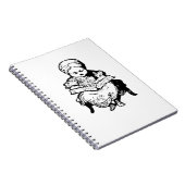Oma las dir eine Cartoon-Illustration Notizblock (Rechte Seite)