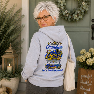 Oma Lauteste auf den Tribünen Fußball  Hoodie