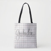 Oma-Leben im Karo-Look Tasche (Vorderseite)