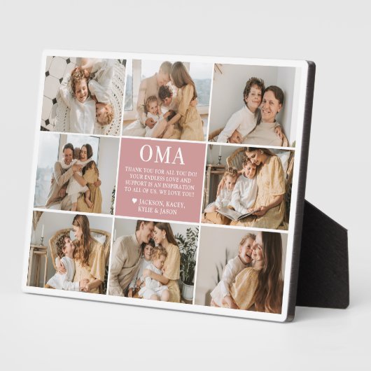 Oma Letter Custom Personalisiert Fotoplatte (Seite)