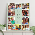 Oma Liebe 10 Foto Collage Sage Green Künstlicher Leinwanddruck<br><div class="desc">Ein moderner Salbei grünes Foto Collage Imitate Leinwand drucken,  um die beste Oma aller Zeiten zu feiern. Personalisieren Sie mit 10 Fotos ihrer Enkel,  Kinder und anderen Familienmitgliedern. "LIEBE" ist in der Mitte in einem eleganten Schriftart geschrieben.</div>