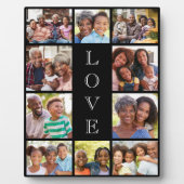 Oma Liebe 10 FotoCollage Black Fotoplatte (Vorderseite)