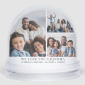 Oma Liebe Du fotografisches Collage Schneeglobe Schneekugeln (Vorderseite)