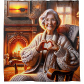 Oma-Liebe Duschvorhang (Vorderseite)