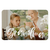 Oma Liebe Script Personalisiert Foto Geschenk Magnet (Horizontal)