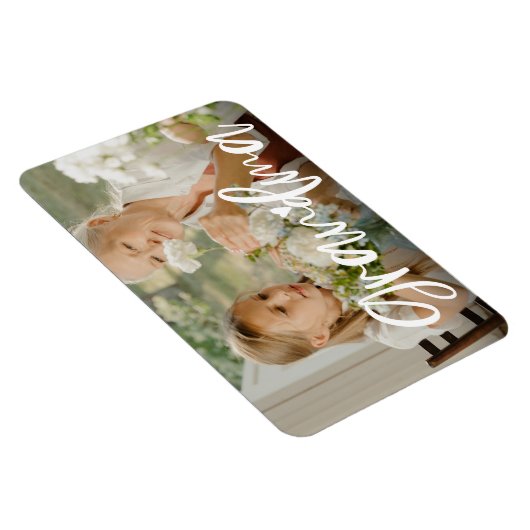 Oma Liebe Script Personalisiert Foto Geschenk Magnet (Rechte Seite)
