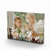 Oma Liebe Script Personalisiert Gift Foto Block (Rechts)