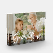 Oma Liebe Script Personalisiert Gift Foto Block (Links)