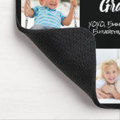 Oma Liebe Sie Fotocollage Schwarz Mousepad (Ecke)