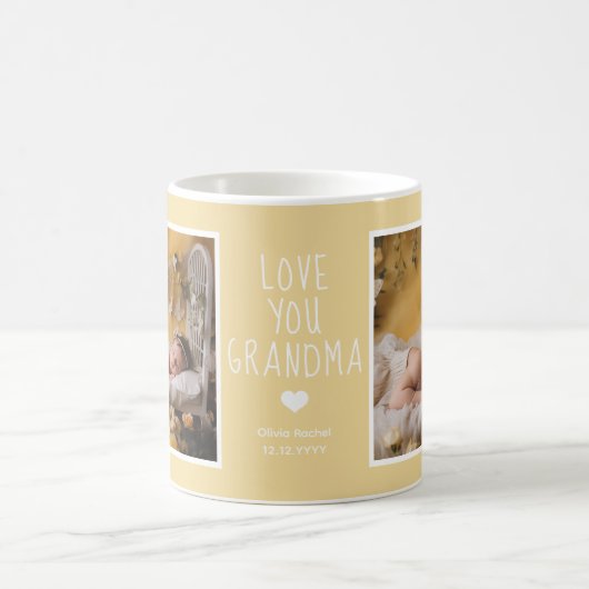 Oma Liebe Sie Fotos Modernes Gelbes C62 Weiß Kaffeetasse (Mittel)