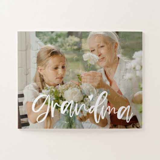 Oma Liebe Skript Personalisiertes Geschenk Puzzle (Horizontal)