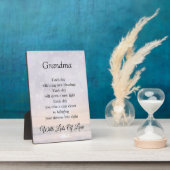 Oma Liebe und Ermutigung Gedicht Design Geschenk Fotoplatte (Seite)