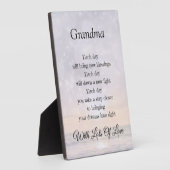 Oma Liebe und Ermutigung Gedicht Design Geschenk Fotoplatte (Seite)