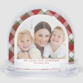 Oma Liebe You Arch Foto Weihnachten Schneekugeln (Rückseite)