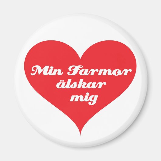 Oma Lieben Ich Schwedisch Magnet (Vorne)