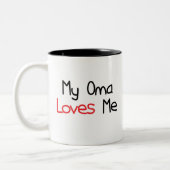 Oma Lieben ich Zweifarbige Tasse (Links)