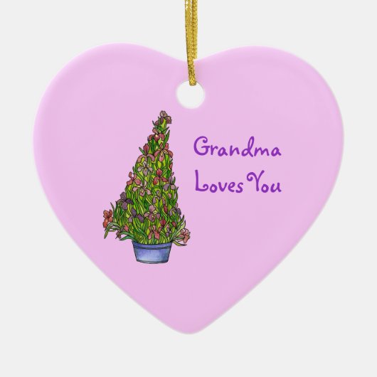Oma Lieben Iris Ornament (Vorne)