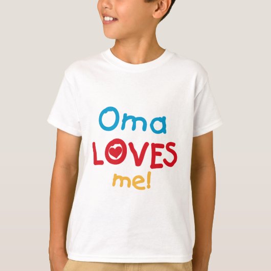 Oma Lieben Me T - Shirt und Geschenke (Vorderseite)