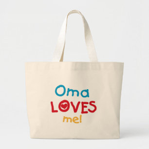 Oma Lieben Me T - Shirt und Geschenke Jumbo Stoffbeutel