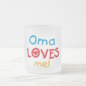 Oma Lieben Me T - Shirt und Geschenke Mattglastasse (Mittel)