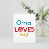 Oma Lieben Me T - Shirt und Geschenke Postkarte (Stehend Vorderseite)