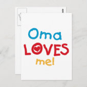 Oma Lieben Me T - Shirt und Geschenke Postkarte (Vorne/Hinten)
