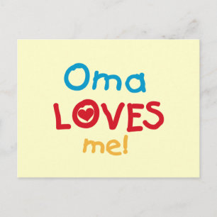 Oma Lieben Me T - Shirt und Geschenke Postkarte