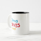 Oma Lieben Me T - Shirt und Geschenke Zweifarbige Tasse (Vorderseite Links)