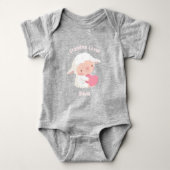 Oma Lieben Niedlich Little Lamm Personalisiert Baby Strampler (Vorderseite)