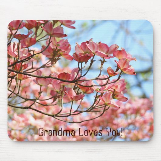 Oma Lieben Sie! Mousepad Pink Blume Blumenstrauß (Vorne)