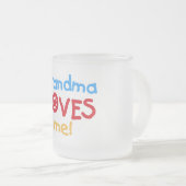 Oma Lieben T - Shirt und Geschenke Mattglastasse (VorderseiteRechts)