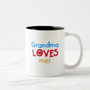 Oma Lieben T - Shirt und Geschenke Zweifarbige Tasse