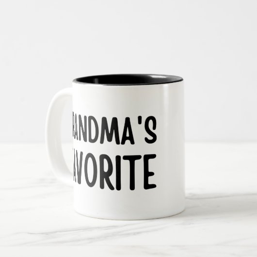 Oma-Liebling Zweifarbige Tasse (Vorderseite Links)