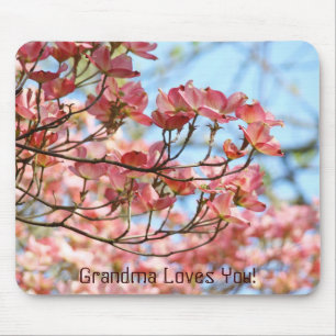 Oma liebt dich! Mauspad Rosa Blumen Floral