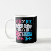 Oma liebt dich - Pink oder Blau Geschlechtsenthüll Kaffeetasse (Links)