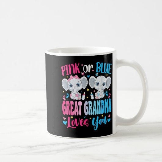 Oma liebt dich - Pink oder Blau Geschlechtsenthüll Kaffeetasse (Rechts)