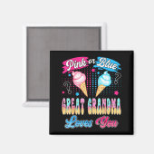 Oma liebt Eiscreme Geschlecht Rosa oder Blau Magnet (Vorderseite/Rückseite)