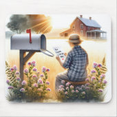 Oma liest einen Brief von Großkind Mousepad (Vorne)