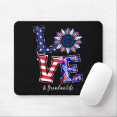 Oma Life 4. Juli Liebe Sonnenblume Amerikaner F Mousepad (Mit Mouse)