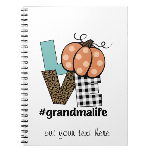 Oma Life Pumpkin-Liebe Notizblock (Vorderseite)