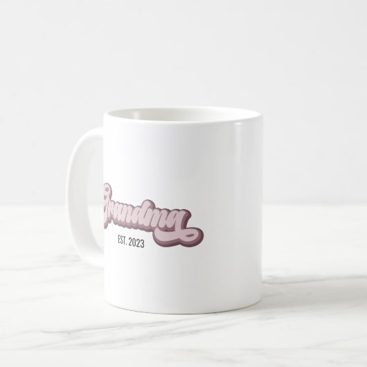 Oma Lila Lavendel Custom Year Kaffeetasse (Vorderseite Links)