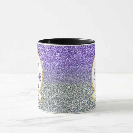 Oma Lila Silver Favorite Segen Glitzer Tasse (Zentrum)