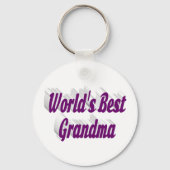 Oma lila Text Schlüsselanhänger (Vorderseite)