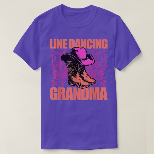 Oma Line Dancing Quote Dancer Puff Design T-Shirt (Design vorne)