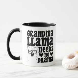 Oma Llama braucht kein Drama Niedlich Granny Humor Tasse