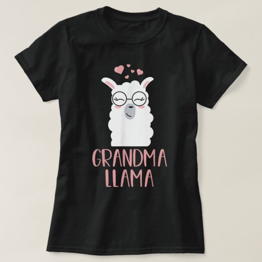 Oma Llama Niedlich Großmutter-Geschenk T-Shirt (Design vorne)